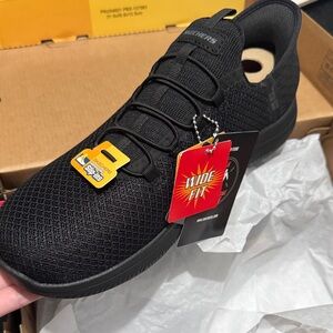 Skechers Black Wide Fit Sneakers